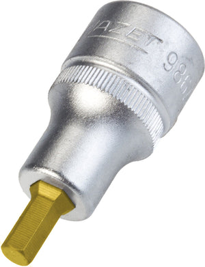 HAZET Screwdriver socket 986A-7/32 ∙ Square, hollow 12.5 mm (1/2 inch) ∙ Inside hexagon profile ∙∙ 7⁄32 ″