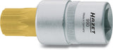 HAZET Screwdriver socket 990-16 ∙ Square, hollow 12.5 mm (1/2 inch) ∙ Internal serration profile XZN ∙∙ M16