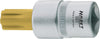 HAZET Screwdriver socket 991-7 ∙ Square, hollow 12.5 mm (1/2 inch) ∙ Spline Socket Ribe-CV ∙∙ M7
