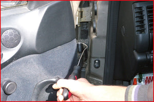 Panel lever U-form, wide offset, 230mm