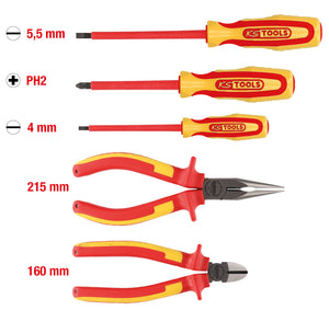 ERGOTORQUE VDE pliers and screwdriver set,5 pcs, variante 1