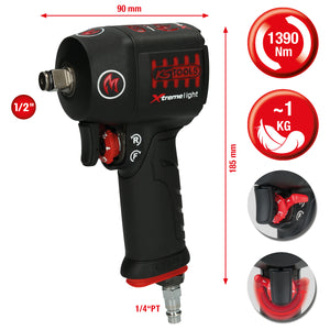 1/2" miniMONSTER Xtremelight High Performance Pneumatic impact wrench 1.390 Nm