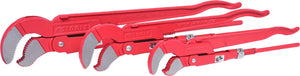 Swed. pattern pipe wrench 45° angled set