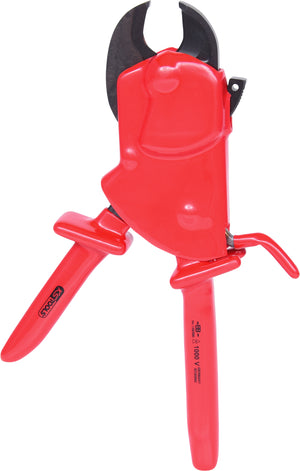 Single handed ratchet cable shear with protective insulation, 290mm