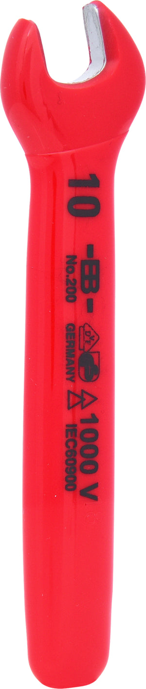Open-end wrench with protective insulation, 10mm