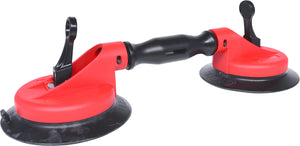 Tilting suction holder with 2 double jointed heads, 80 kg