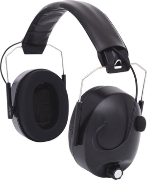 Electronic padded ear protection with headband