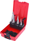 HSS Co 5 Stepped drill set, in plastic case 3 pcs
