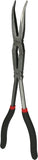 Double jointed long nosed pliers 45° curved, extra long