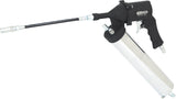 Pneumatic grease gun with flexible hose and nozzle