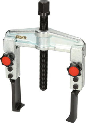 Quick adjustment universal 2 arm puller set with narrow and extended legs, 20-90 mm, 120 mm