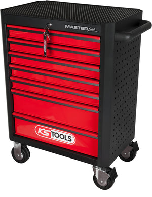 MASTERline tool cabinet,with 7 drawers black/red