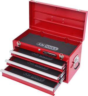 Werkzeugtruhe mit 3 Schubladen-rot, L508xH255xB303mm 