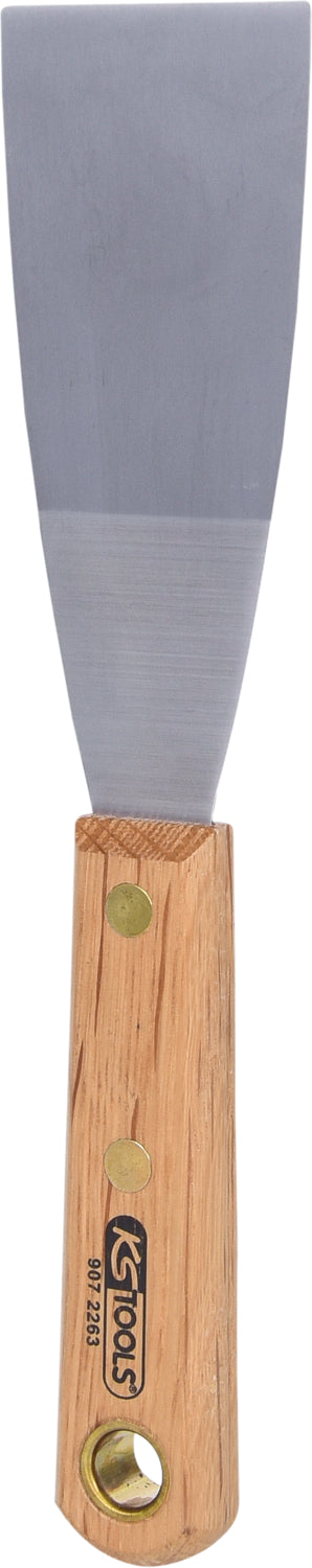 STAINLESS STEEL scraper, 50mm, wooden handle