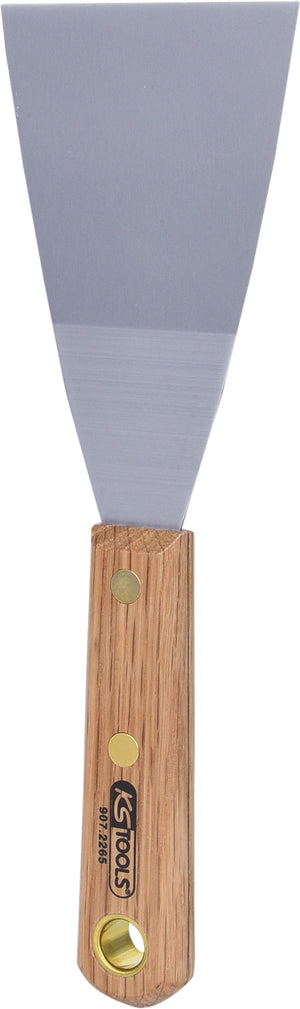 STAINLESS STEEL scraper, 75mm, wooden handle