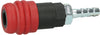 2-Level compressed air safety coupling with hose nozzle, 9mm
