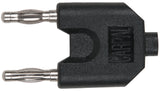 Plug distributor with input socket on double banana plug connection