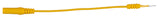 4,0 mm Eingangsbuchse auf 0,8 mm Prüfadapterstecker flach (gelb)