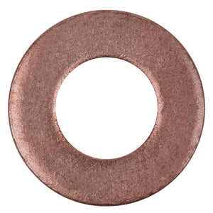 Copper washer, external-Ø 21mm, internal-Ø 17mm, pack of 10