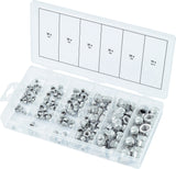 Stainless steel nuts assortment, metric, 150 pcs