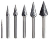 Hard metal tip cone milling burr form M, 12mm