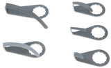 Scraper blade, curved, offset, blade length 18mm