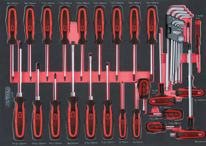 SCS ERGOTORQUEplus screwdriver set, 34 pcs, 1/1 system insert