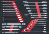 SCS CHROMEplus wrench set, 30 pcs, 1/1 system insert