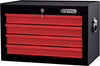 BASICline tool cabinet top chest, with 4 drawers, black/red