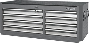 MASTERline Großraum-Werkstattwagenaufsatz, mit 8 Schubladen grau/silber