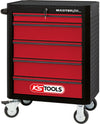 MASTERline tool cabinet,with 5 drawers black/red