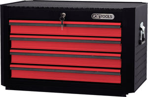 MASTERline Werkstattwagenaufsatz, mit 4 Schubladen schwarz/rot