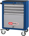 MASTERline tool cabinet, with 4 drawers blue/silver