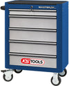 MASTERline tool cabinet, with 5 drawers blue/silver