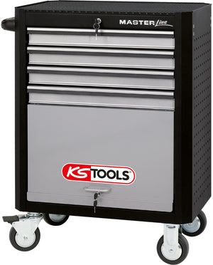 MASTERline tool cabinet,with 4 drawers black/silver