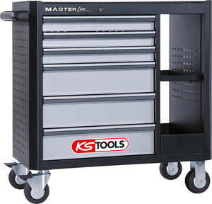 MASTERline tool cabinet with 6 drawers + 2 shelf parts black/silver