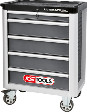 ULTIMATEline tool cabinet,with 5 drawers,grey/silver