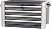 ULTIMATEline Werkstattwagenaufsatz mit 4 Schubladen,grau/silber