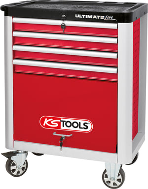 ULTIMATEline tool cabinet,with 4 drawers,red/silver
