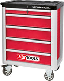 ULTIMATEline tool cabinet,with 5 drawers,red/silver