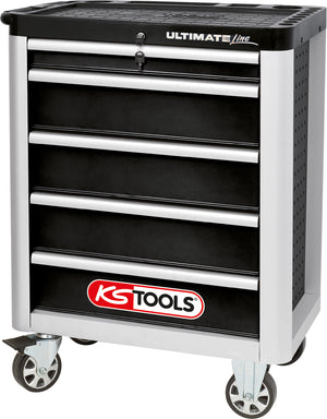 ULTIMATEline tool cabinet,with 5 drawers,black/silver