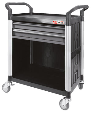 Workshop service trolley+2drawers+lining