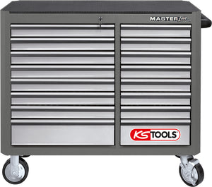 MASTERline large tool cabinet, with 16 drawers grey/silver