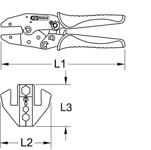 Crimping pliers for coaxial terminals