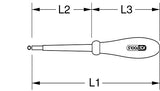 Schraubendreher mit Schutzisolierung für Innen-Torx-Schrauben, T27