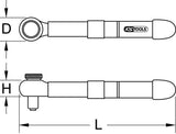 3/8" Mini Drehmomentschlüssel mit Schutzisolierung und Umschalt-Ratschenkopf, 5-25Nm