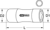 1/4" Stecknuss mit Schutzisolierung, 4mm, lang