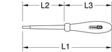 Innensechskant-Schraubendreher mit Schutzisolierung, 1,5mm