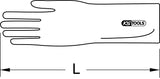 Elektriker-Schutzhandschuh mit Schutzisolierung, Größe 10, Stärke 2,5, weiß