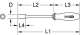 Stecknuss-Schraubendreher mit Schutzisolierung, 14mm